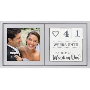 Malden White Wedding Countdown Frame